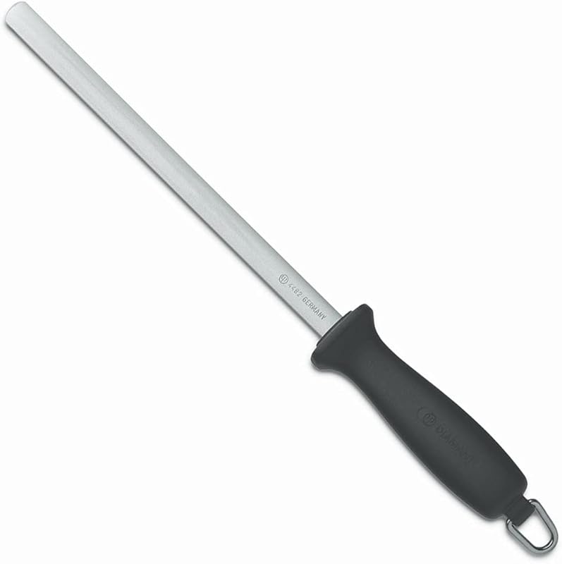Wüsthof 9-Inch Narrow Diamond Sharpening Steel, Fine Grit, for Polishi