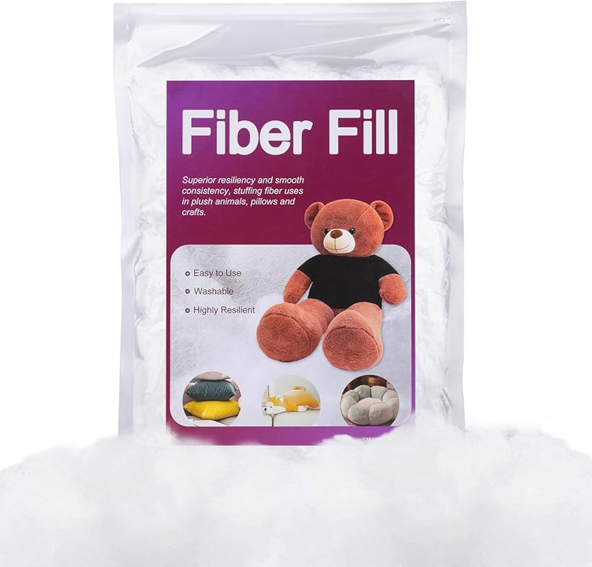 BUTUZE 5.29oz/150g Premium Polyfill Fiber Fill, White Batting for Craf