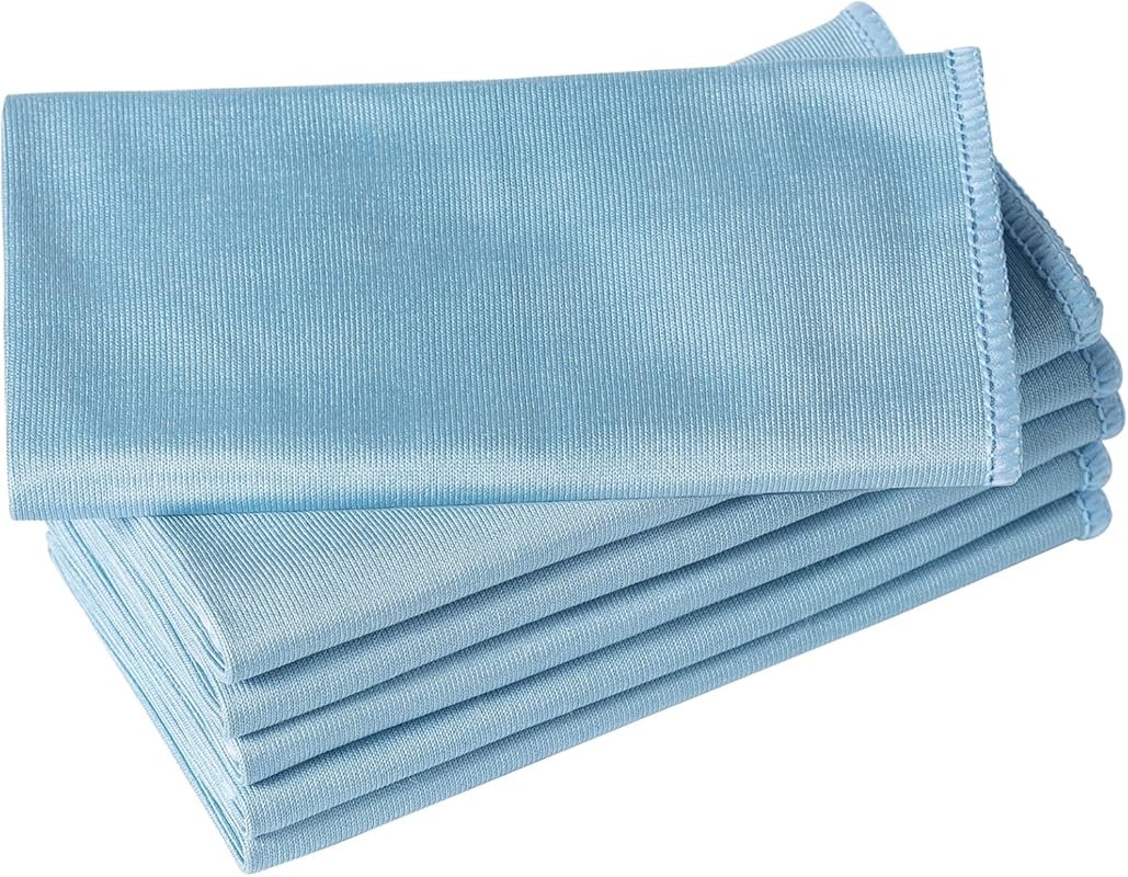 Premium Microfiber Glass Cleaning Cloths, Lint-Free for Windows, Mirro