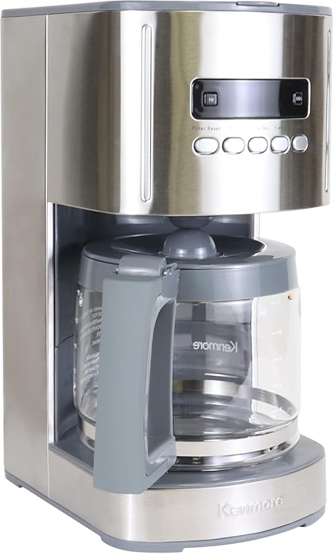 Kenmore 12-Cup Programmable Drip Coffee Maker: Glass Pot, Regular & Bo