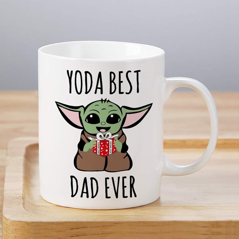LOZACHE Baby Yoda Dad Mug - Perfect Gift for New Fathers, Men's Birthd