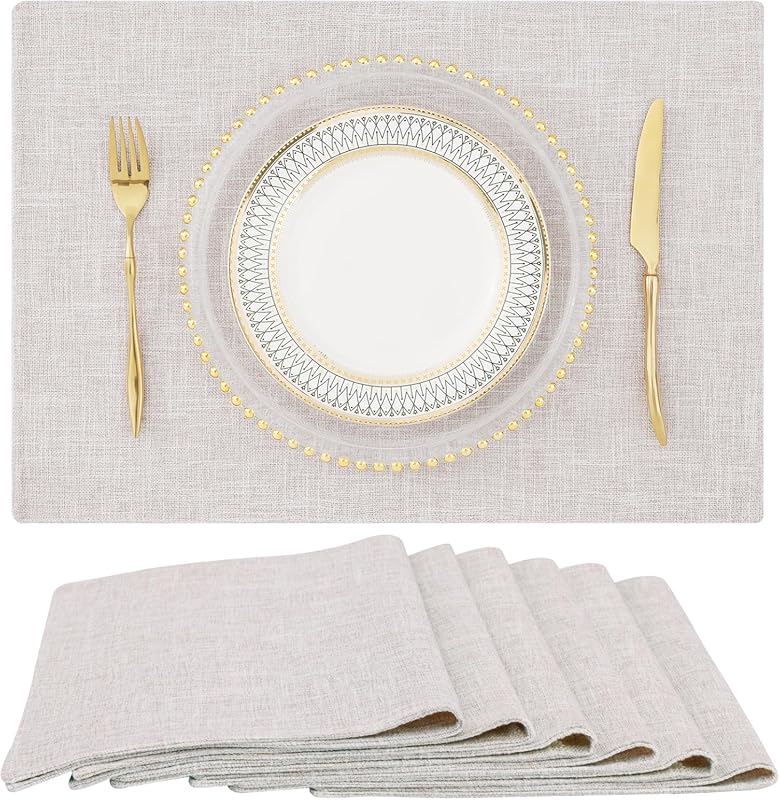 homing Cotton Linen Placemats Set of 6