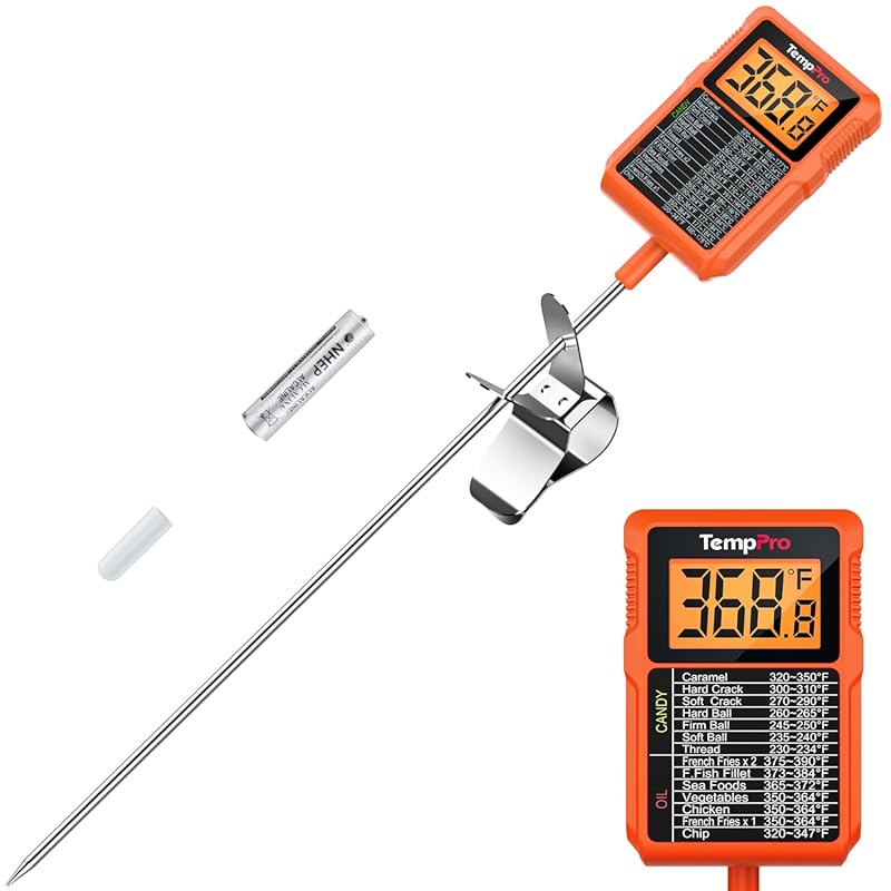 TempPro TP510 Waterproof Digital Instant Read Thermometer with Pot Cli