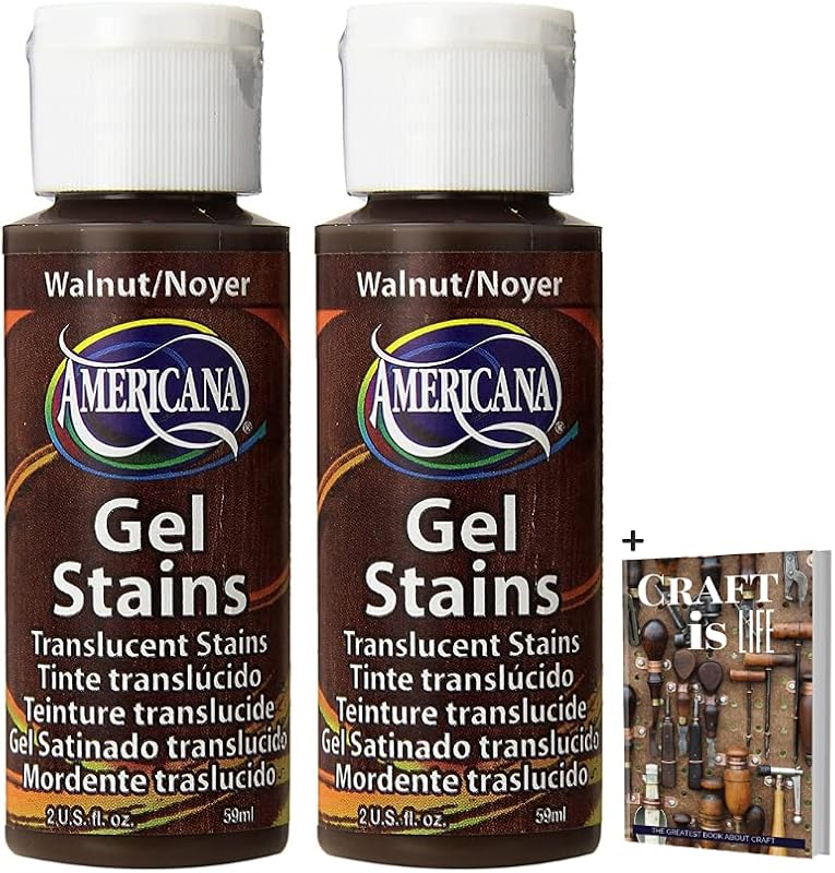 Decoart Americana Walnut Gel Stain, Water-Based Wood Finish Solution f