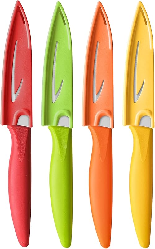 4-Piece Paring Knife Set, 4-Inch Ultra Sharp German Steel Peeling Kniv