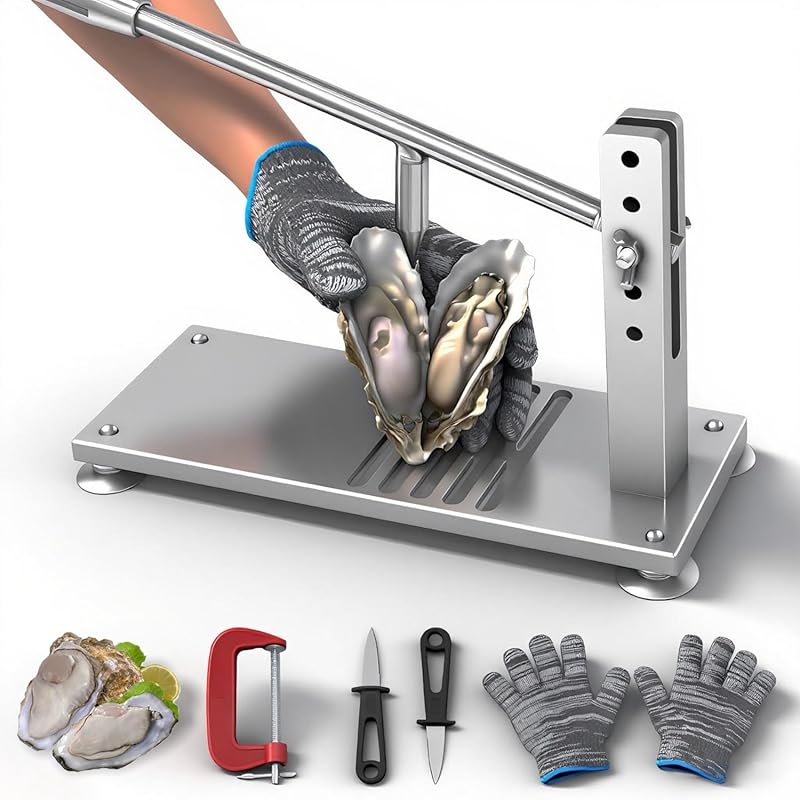 BIUWING Upgraded Oyster Shucker Machine and Clam Opener Tool Set for E