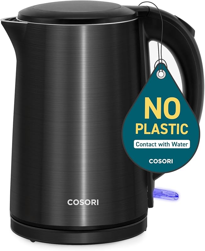 Cosori 1.5L Stainless Steel Electric Kettle, No Plastic Inner Parts, A