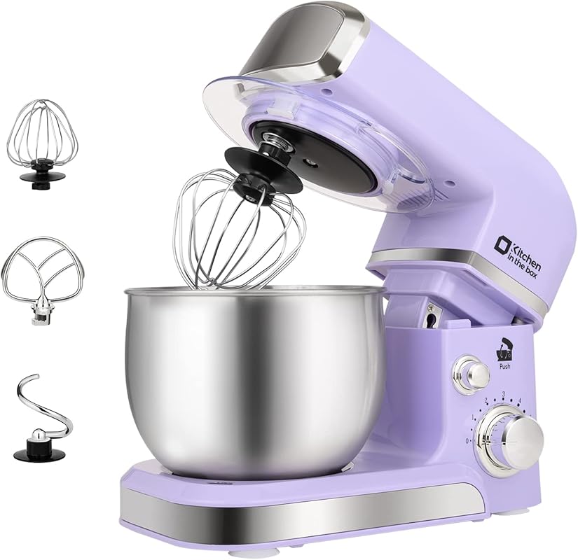 Kitchen in the box 3.2Qt Electric Stand Mixer, 6 Speeds, Lightweight, 