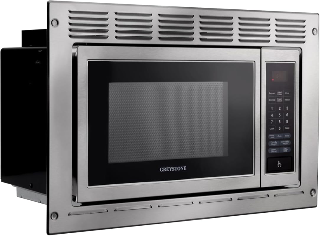 RecPro 0.9 Cu.Ft Over-the-Range RV Microwave, 900W, Stainless Steel wi