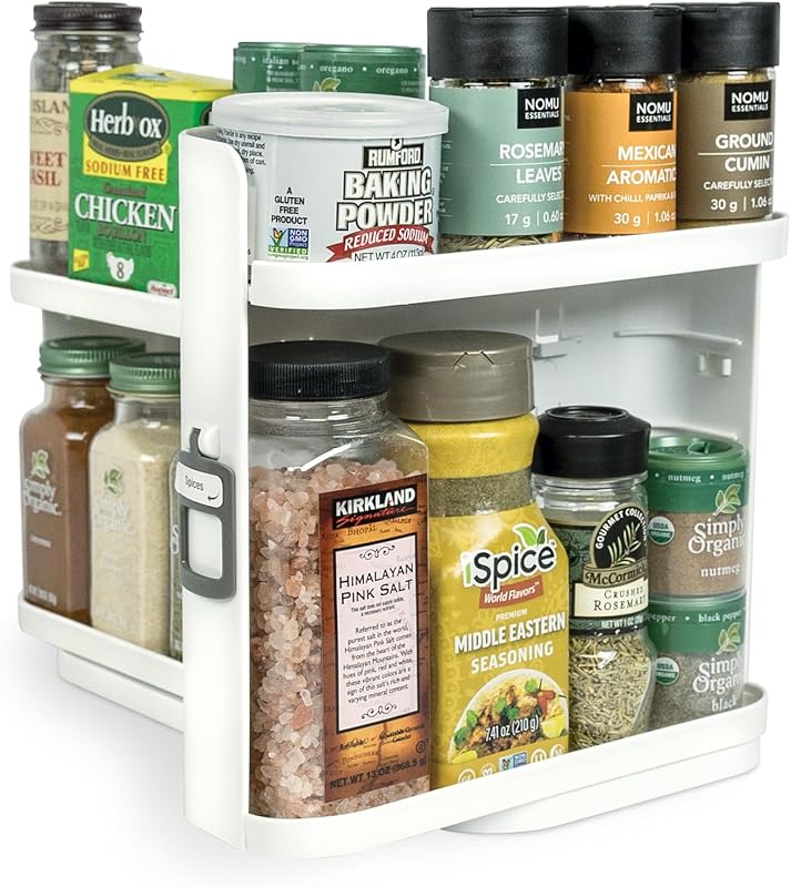 Cabinet Caddy SNAP! Magnetic Slide & Rotate Spice Rack Organizer with 