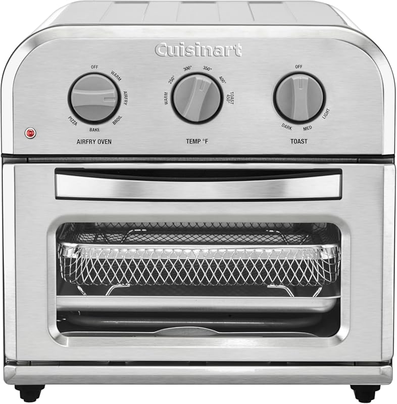 Cuisinart TOA-26 Compact 6-in-1 Air Fryer Toaster Oven, Adjustable Tem