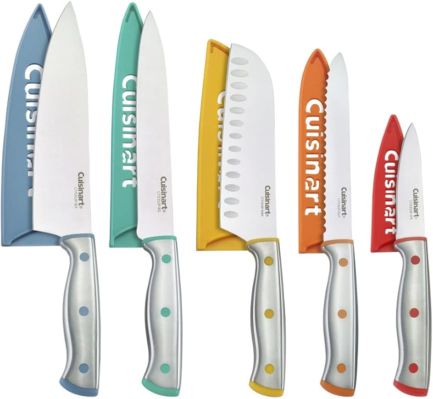 Cuisinart C77CR-10P 10-Piece Stainless Steel ColorCore Color Rivet Kni