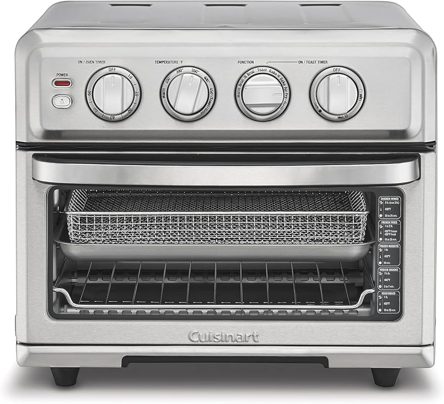 Cuisinart TOA-70NAS 8-in-1 Air Fryer Toaster Oven, 1800W, 0.6 Cu Ft, S