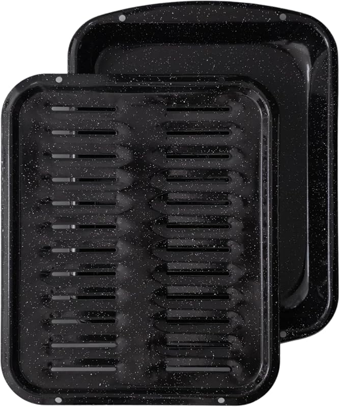 GE WB48X10056 Replacement Nonstick Porcelain Enamel Broiler Pan with R