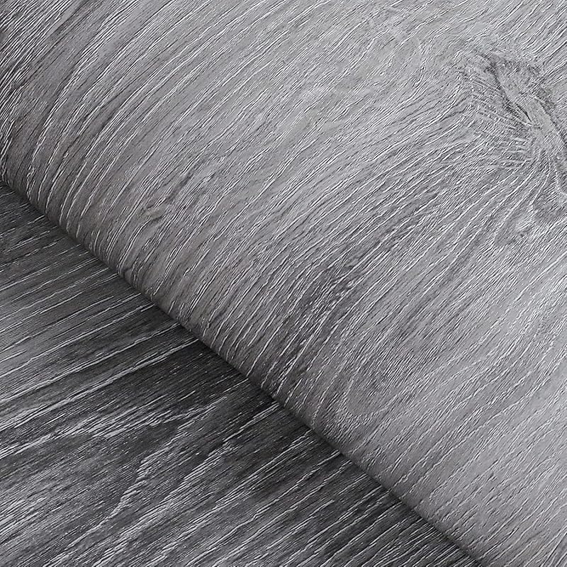FunStick Grey Wood Peel and Stick Contact Paper