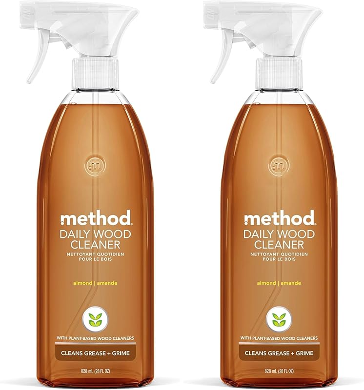 Method Daily Wood Cleaner, Almond Scent – Plant-Based for Wooden Surfa