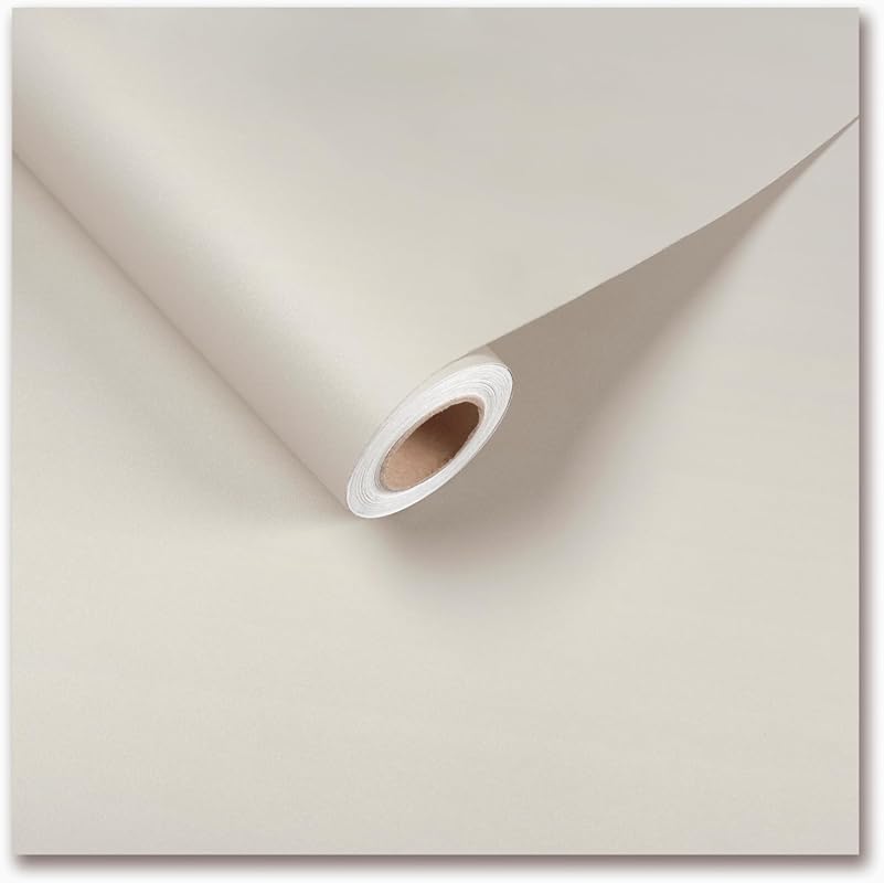 CRE8TIVE Cream White Peel and Stick Contact Paper, Large Waterproof Te