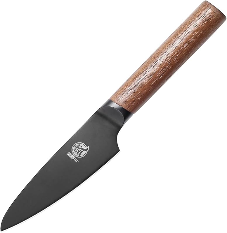 MITSUMOTO SAKARI 4.5" Japanese Paring Knife - Black Titanium Coated Ge