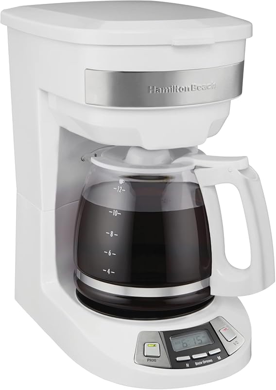 Hamilton Beach 46294 Programmable 12-Cup Drip Coffee Maker, 3 Brew Opt