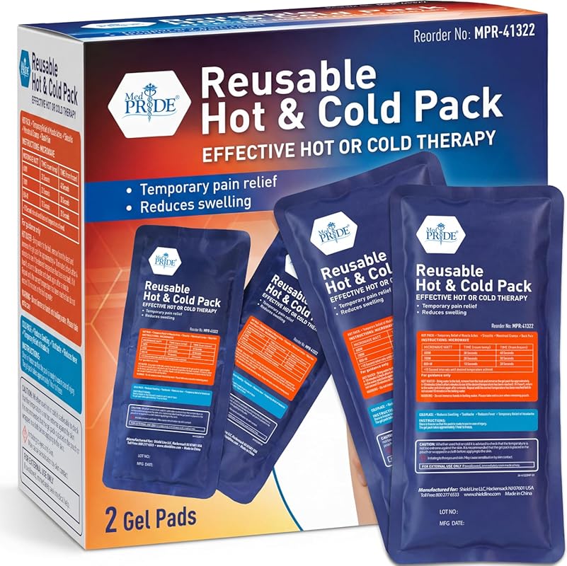 MED PRIDE Reusable Hot & Cold Gel Ice Packs – Flexible, Microwavable P