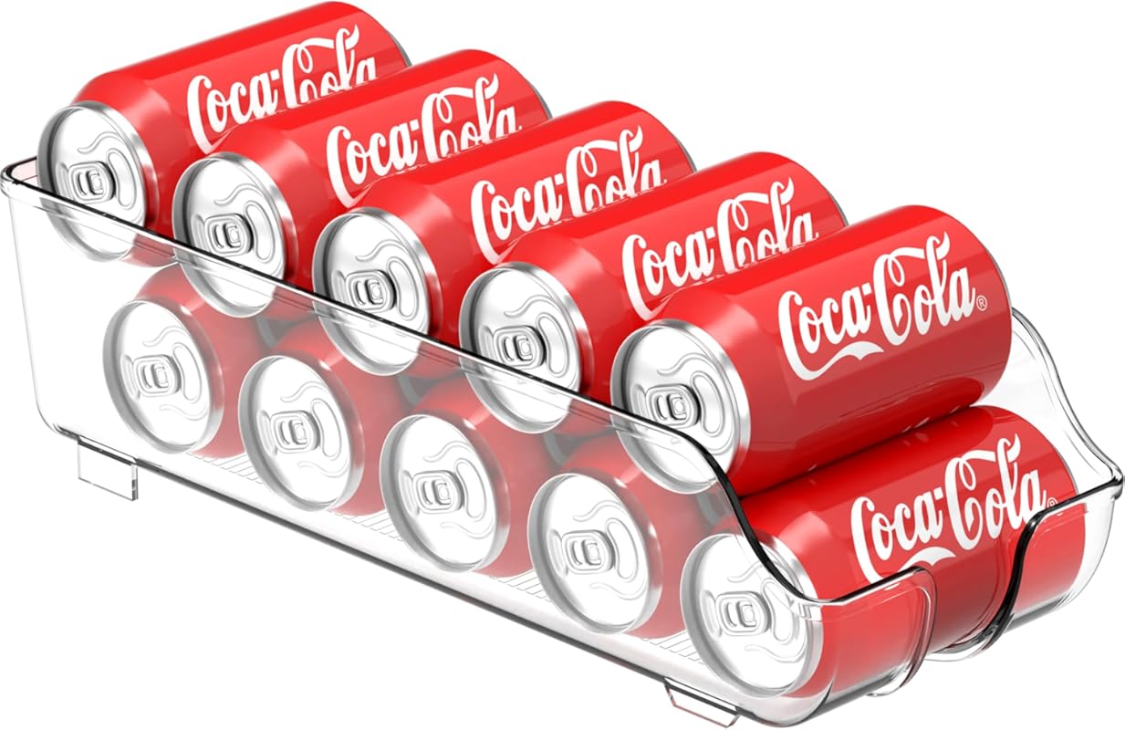 Simple Houseware Clear Soda Can Organizer & Dispenser for Refrigerator