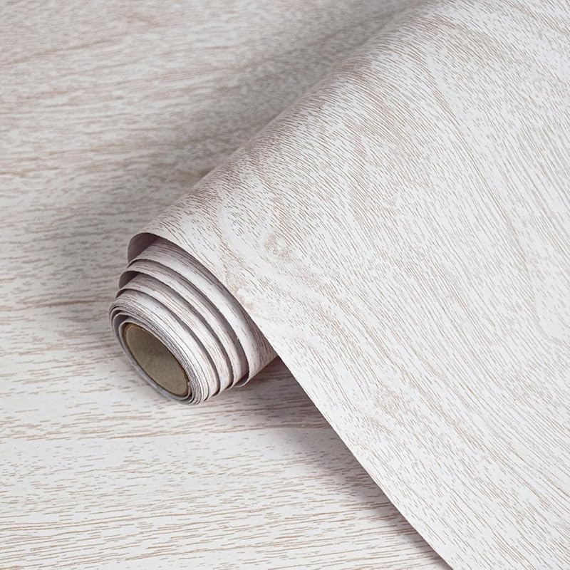 White Wood Grain Contact Paper
