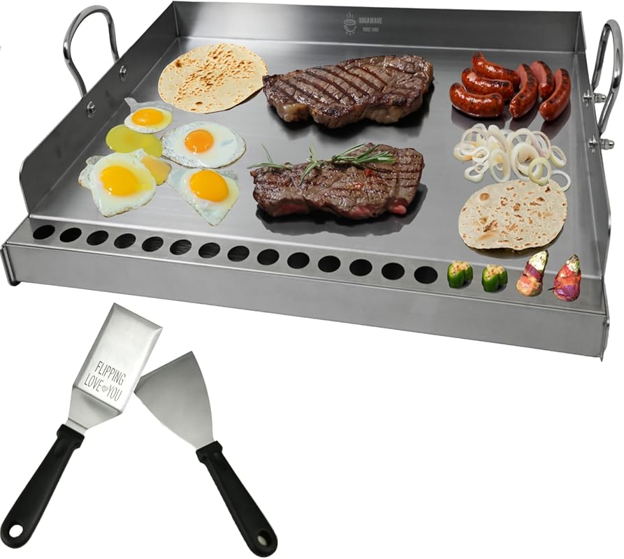 Universal Nonstick Stainless Steel Flat Top Griddle, 23x16