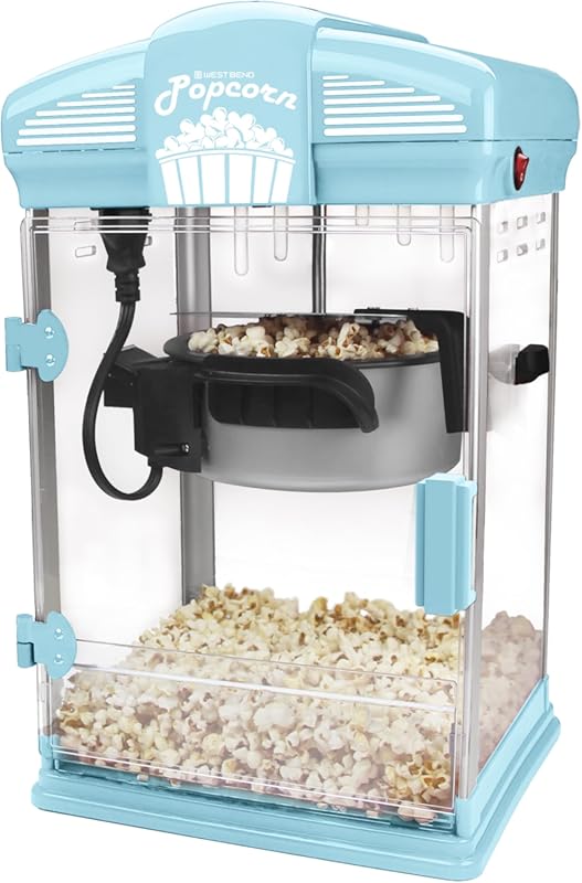 West Bend Stir Crazy 4 Qt. Gourmet Movie Theater Popcorn Popper, Nonst