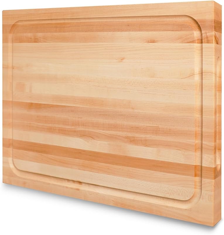 CONSDAN 16x12 Hard Maple Wood Cutting Board, USA Grown Edge Grain, Foo