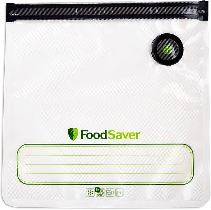 FoodSaver Reusable Gallon Vacuum Zipper Bags for Fresh Food Storage an
