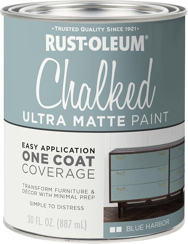 Rust-Oleum Chalked All-in-One Ultra Matte Paint, Harbor Blue 30 OZ, On