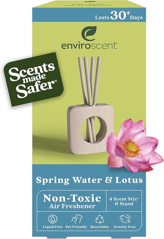 Enviroscent Non-Toxic Liquid-Free Home Diffuser Kit - Mango Wood Stand