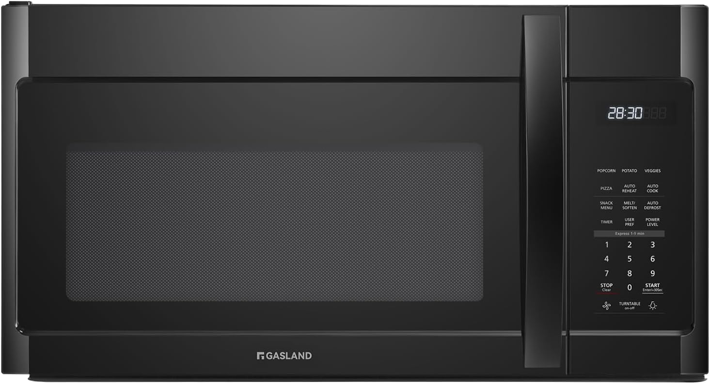 GASLAND 30-Inch Over-the-Range Microwave, 1.9 Cu. Ft, 1000W, Black, Se