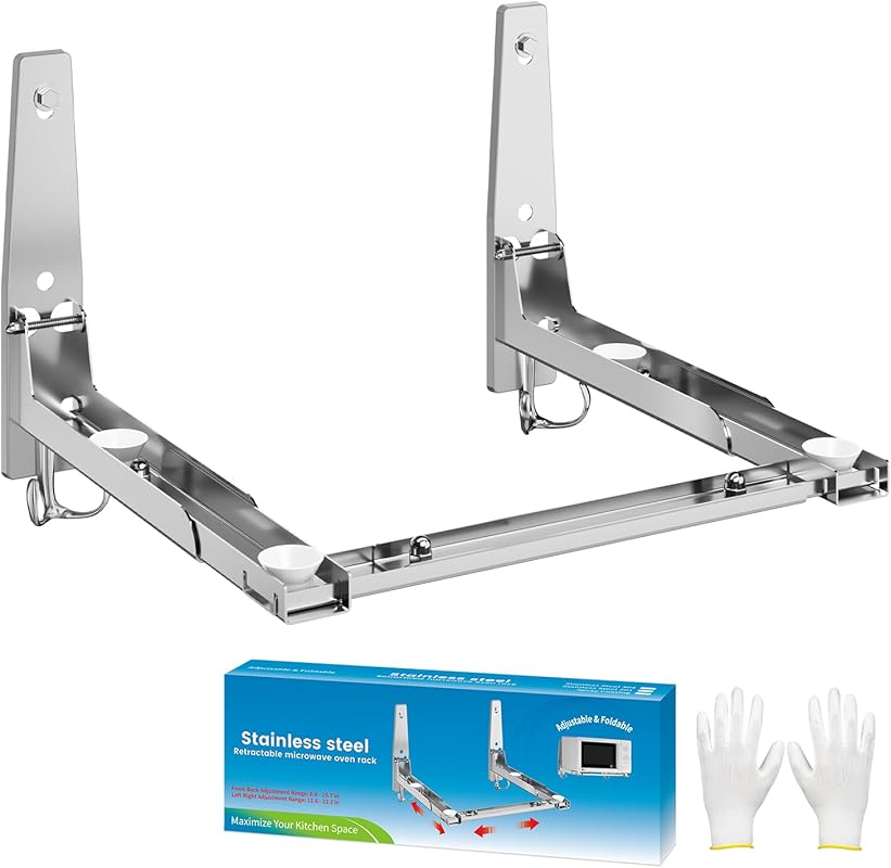 EsLuker.ly Universal Stainless Steel Microwave Wall Mount Bracket – Ad