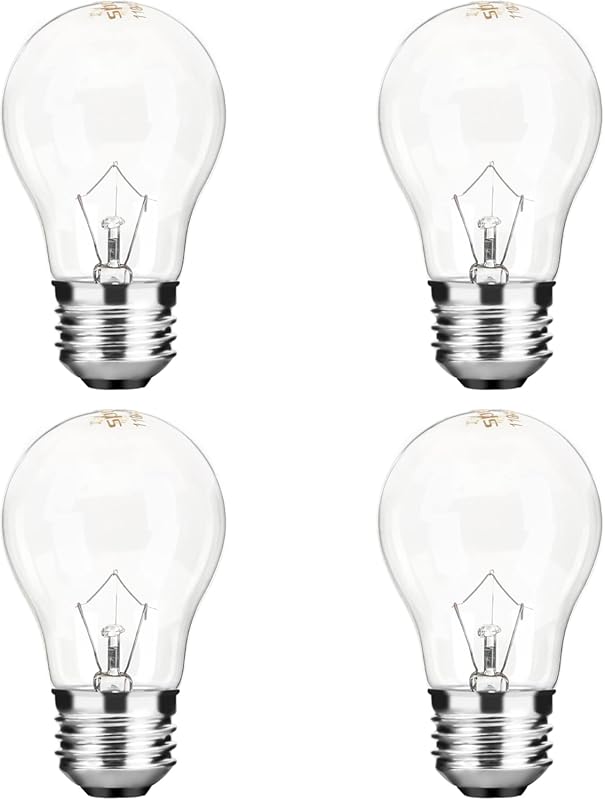 40W A15 E26 Medium Base Appliance Oven Bulb, 500° High Temperature Res