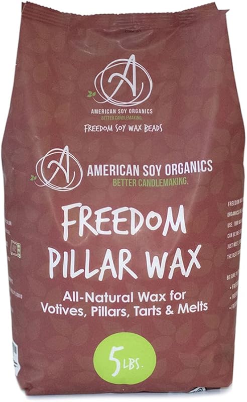 American Soy Organics Freedom Natural Soy Wax Beads, 5 lbs - Paraffin-