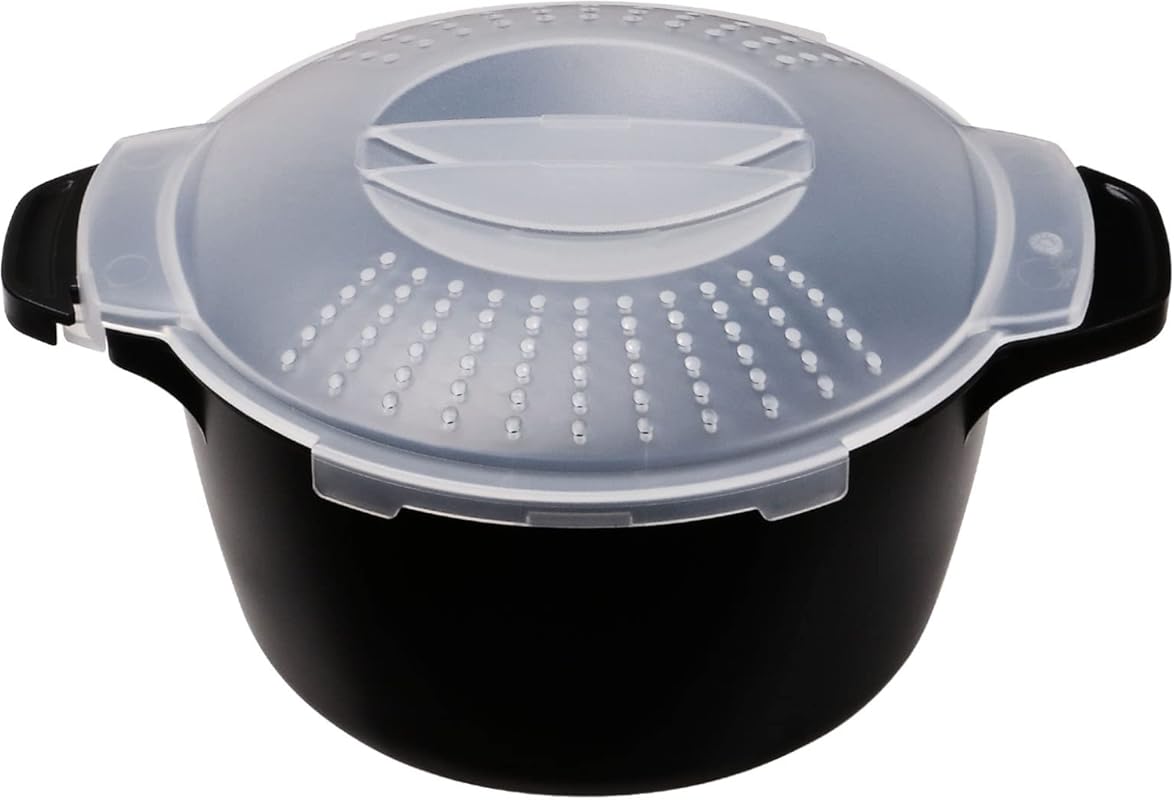 Professional Small 1 Quart Microwave Steamer for Vegetables. BPA Free,