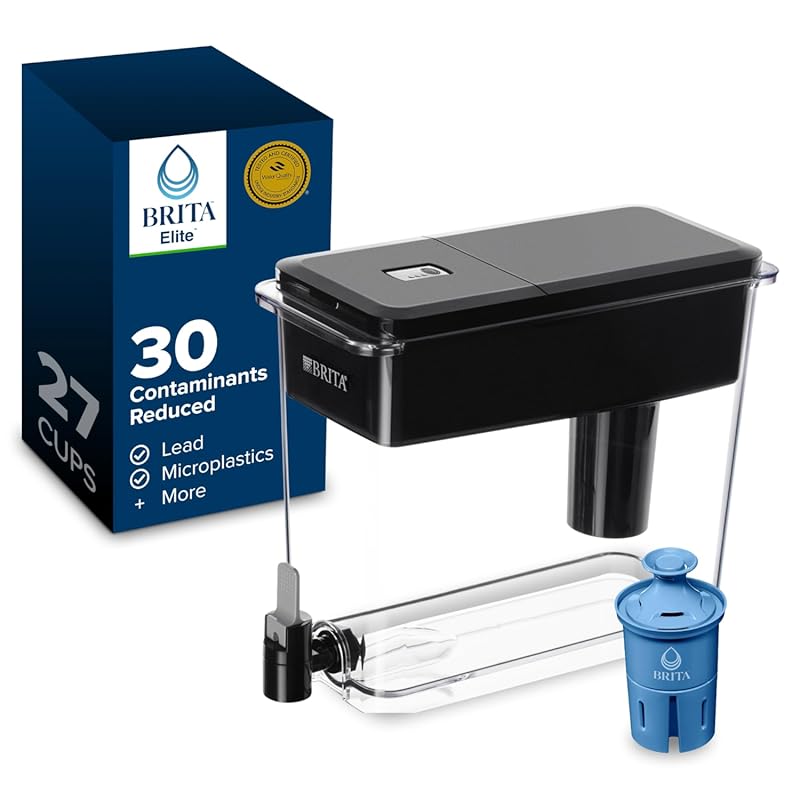 Brita UltraMax 27-Cup Water Dispenser with Elite Filter, Removes 99% L
