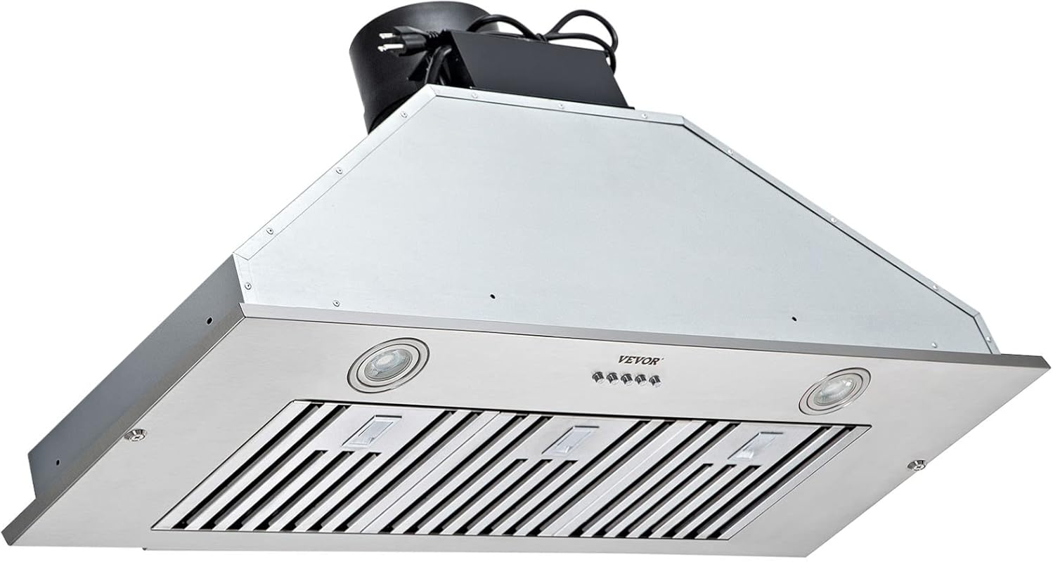 VEVOR 36-inch Insert Range Hood 800 CFM, Stainless Steel, Ducted/Ductl