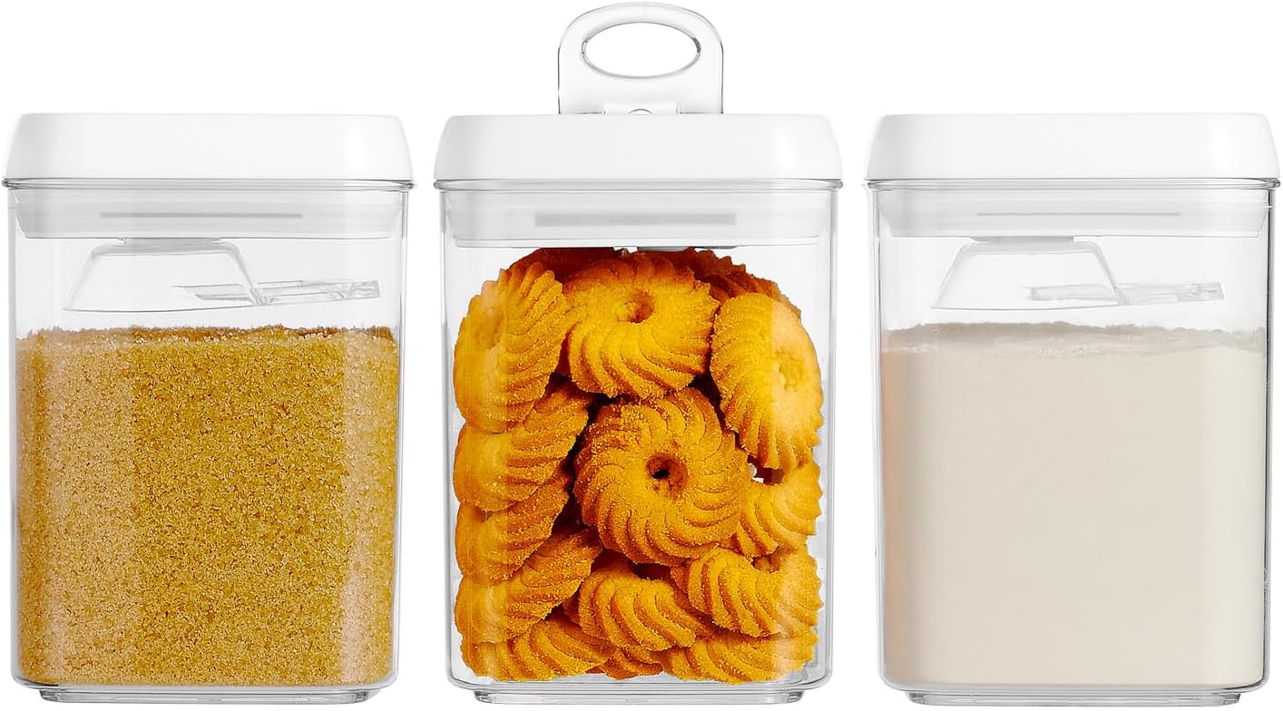 Felli Flip Tite Stackable Acrylic Storage Container with Airtight Lid 