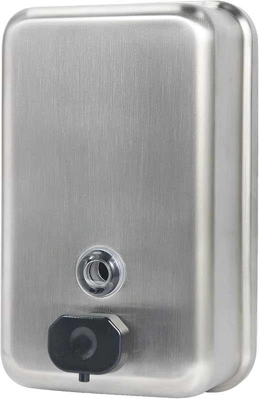 Heavy Duty Stainless Steel Wall Mount Soap Dispenser, 37oz Anti-Leak P
