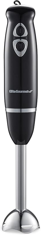 Elite Gourmet EHB1015 500W Immersion Hand Blender, 2-Speed, Detachable