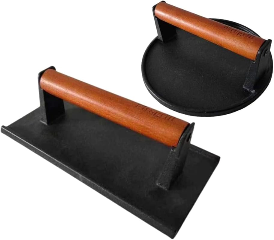 Firsgrill Heavy-Duty Cast Iron Smash Burger Press Set: 7