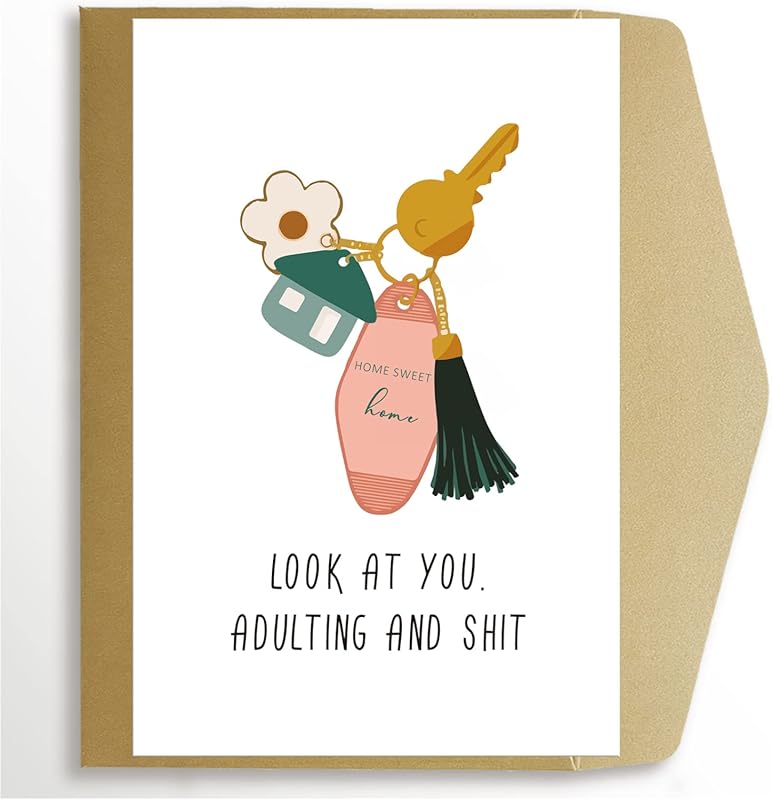 Spercy Funny Housewarming Card for Friends, Happy New Home & Rude Movi