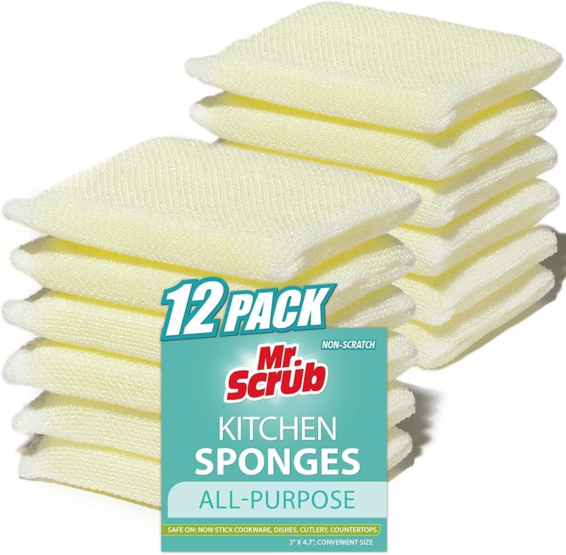 12 Pack All-Purpose Non-Scratch Sponges for Washing and Cleaning Dishe