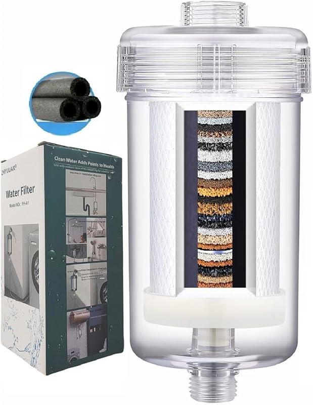 1 Micron Visible Washer & ACF Shower Filter for Chlorine, Metal, Odor,