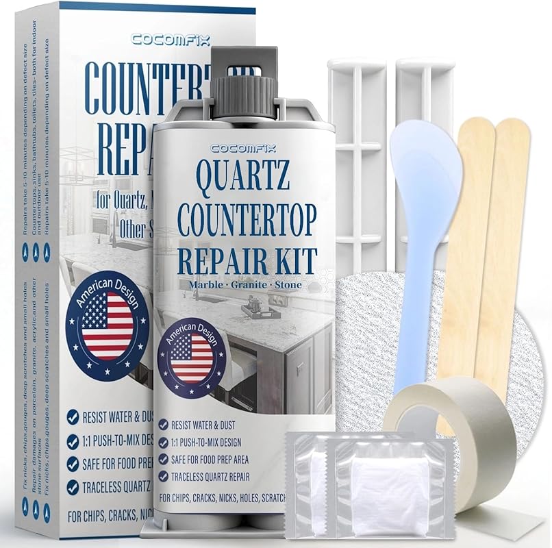White Quartz Countertop Repair Kit: Quick-Drying, Permanent Fix for Ch