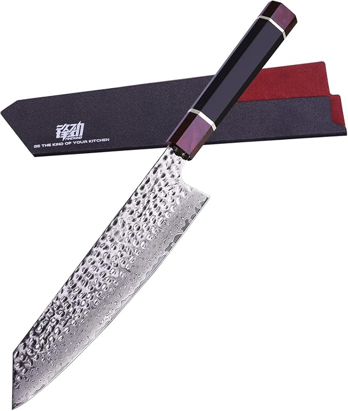 FINDKING Eternity Series 9-Inch Kiritsuke Gyuto Knife: 9Cr18MoV Damasc