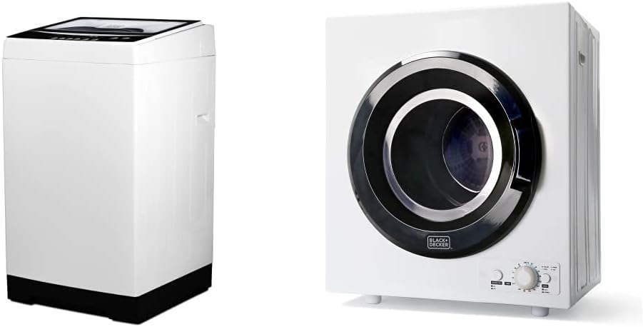 BLACK+DECKER Small Portable Washer and Dryer Bundle for Household Use 