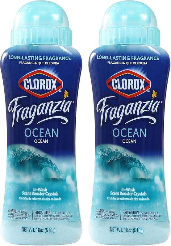 Clorox Fraganzia Ocean Scent Booster Crystals, 18 Oz (2-Pack), In-Wash